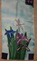 Iris Dragonfly Tallit detail end2